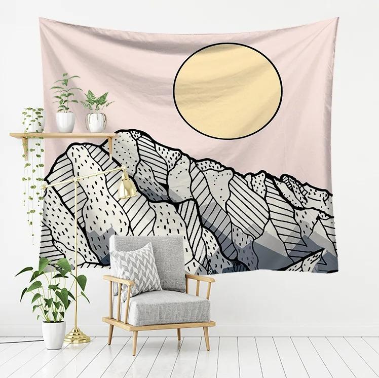 Cartoon Abstract Kitten Pattern Tapestry Home Wall Decoration Tapestry Bedroom Living Room Tapestry