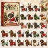 Dog Themed Holiday Gift 2026 Christmas Dachshund Advent Calendar, 24-Day Countdown Toy Set with Mini Box for Kids Figures, Acrylic Ornament