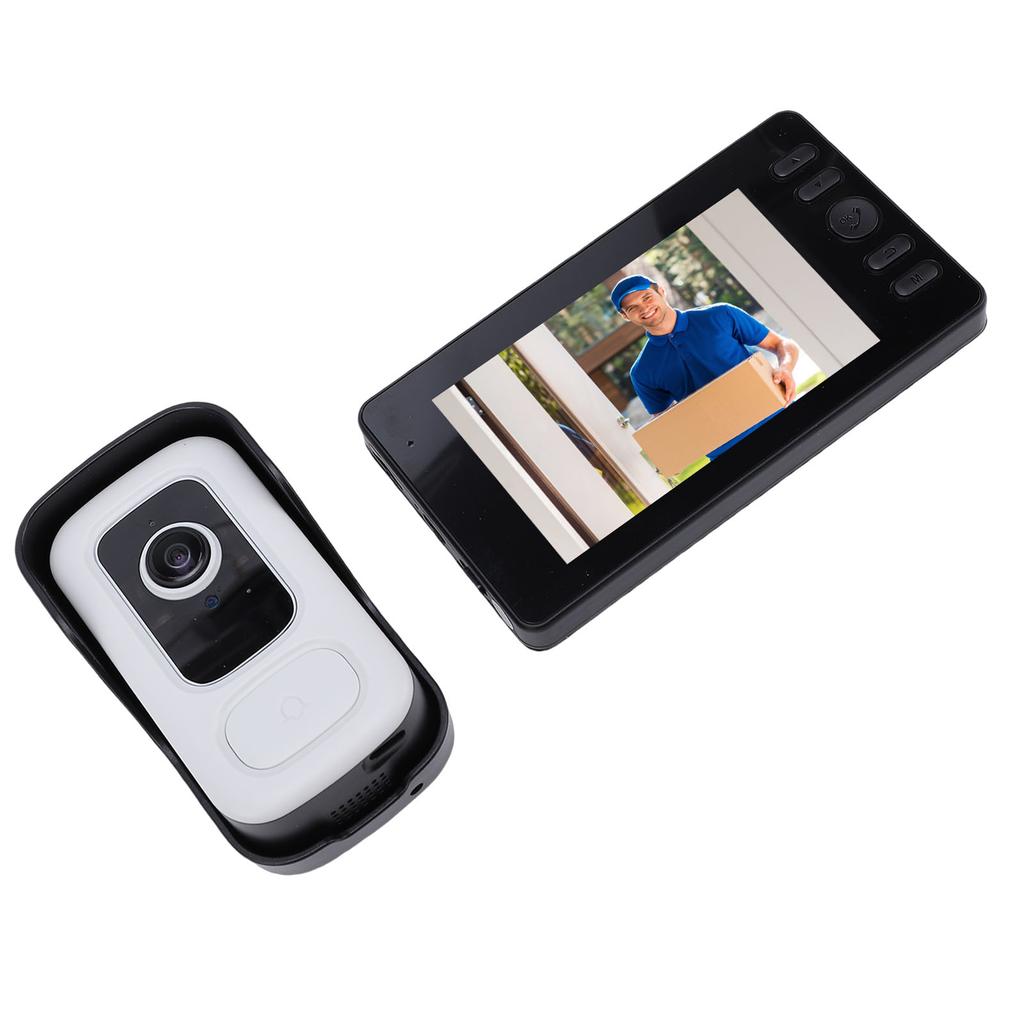 Wireless Video Doorbell Intercom System 1080P 110 degrees Wide Angle Lens Smart WiFi Video Doorbell with 4.3 Inch