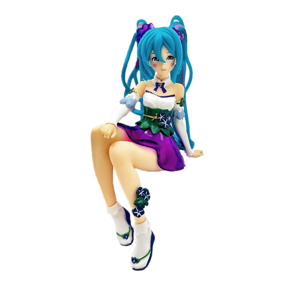14.5cm Anime Figure Hatsune Miku Morning Glory Fairy Noodle Stopper Miku Action Figure PVC Collection Model Ornament Toys Gifts