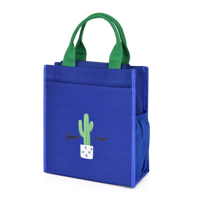Children S Canvas Tutorial Bag Thickened Three-Dimensional Document Bag Tutoring Bag Kindergarten And Elementary School Student Handbag синий