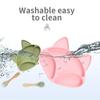 Baby Silicone Feeding Tableware Setsbpa Free Waterproof Dining Plate Bowl Spoon Fork For Newbornmicrowave And Dishwasher Safe