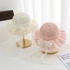 Pearl Decoration Children Sun Hat Wide Brim Straw Hat Cute Style Kids Sun Hat  Girls Accessories
