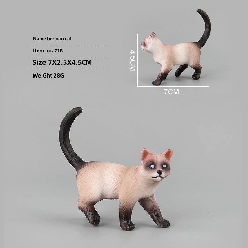 Set Jucării Pisoi Alb-Negru pentru Copii - Ornamente Model Pisică Rurală Chineză