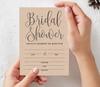 Inkdotpot 30A  Kraft RusticA  Fill-In Style Bridal Shower Invitations Wedding Blank