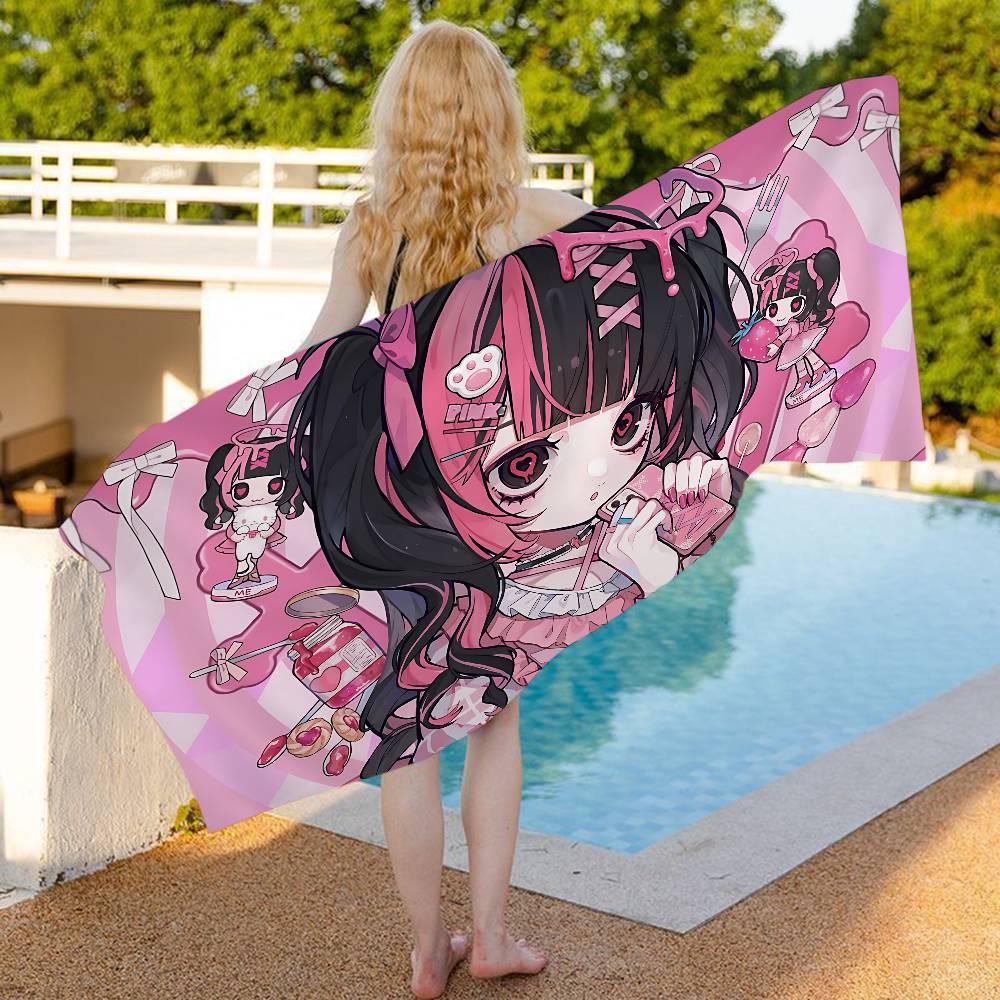 Popular J-Jirai K-Kei Fashion Microfiber Printed Beach Towel Mountain Climbing Yoga Beach Swimming Running Absorbent Soft Towel