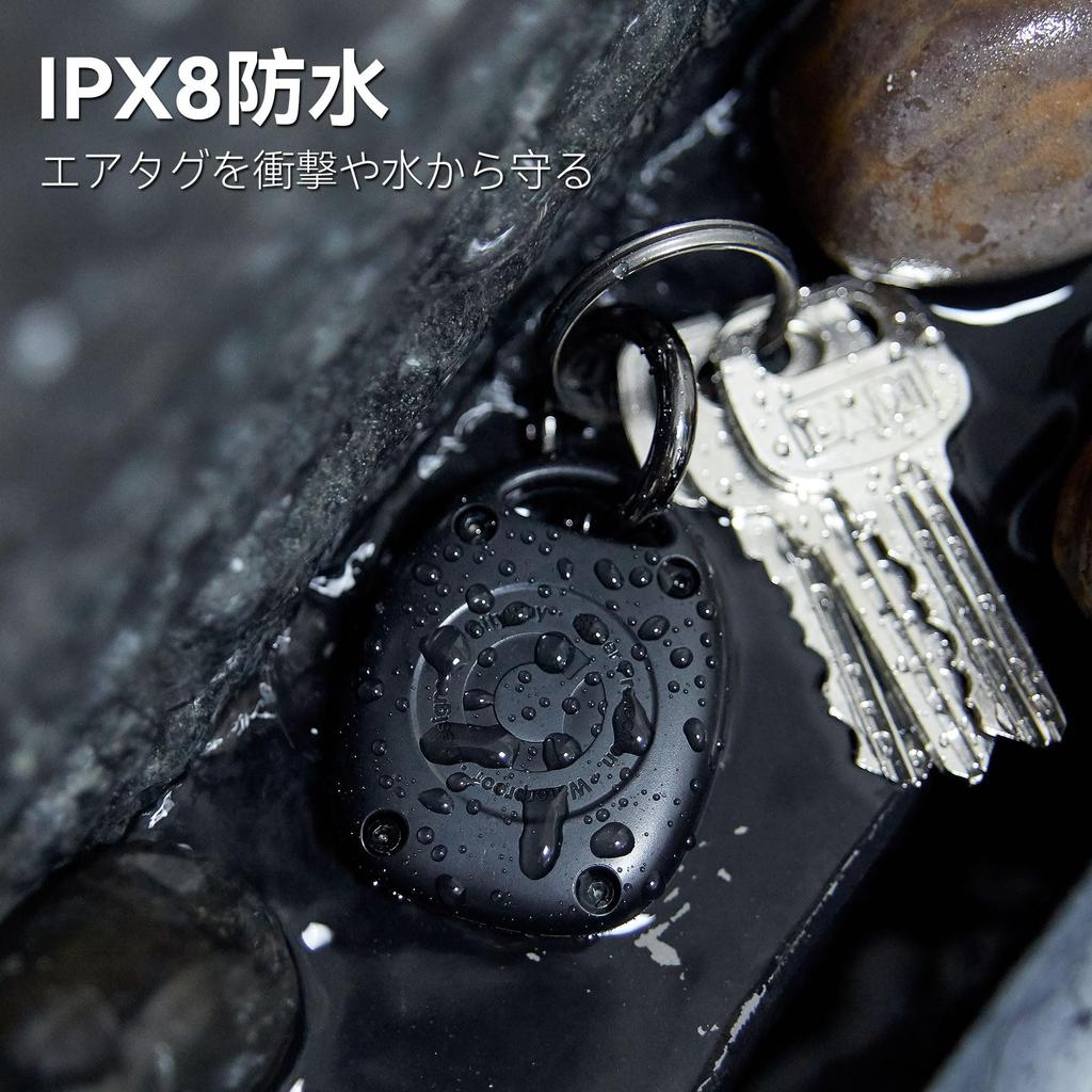 CITYWAY AirTag Keychain Holder Case, IPX8 Waterproof, Ultra Compact, Portable AirTag Holder Cover for Dog Collars, Backpacks, Keys, and Luggage,