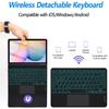 Tablet Bluetooth-compatible Keyboard with Protective Case Colorful Backlit Design Latency-Free Wireless Keyboard Cover for SamsungGalaxy Tab A9 Plus