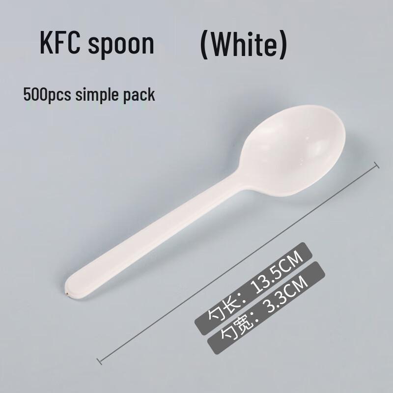 

Individually Wrapped Disposable White Plastic Soup Spoons