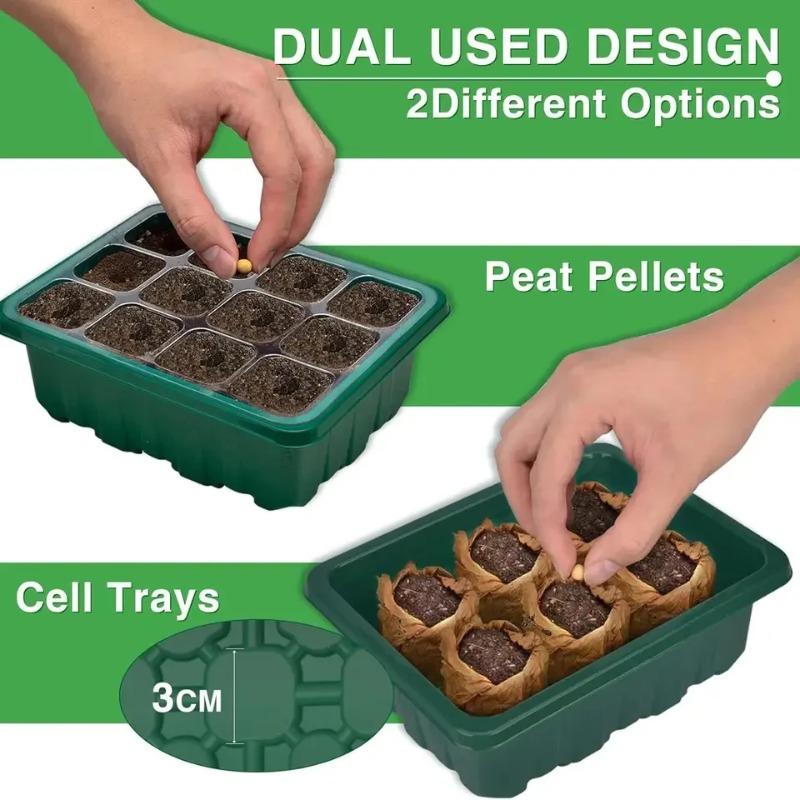 4/5/6 Heads Full Spectrum USB 5V LED Grow Light with Seedling Starter Tray Greenhouse Plant Growing Lamp for Seedlings