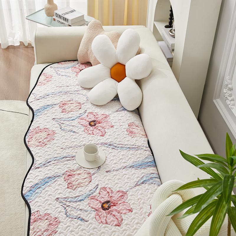 Cotton Sofa Cushion Living Room Sofa Cover Four Seasons Universal Non-slip Cotton Sofa Cover Sofa Cushion Cloth Sofa Cushion