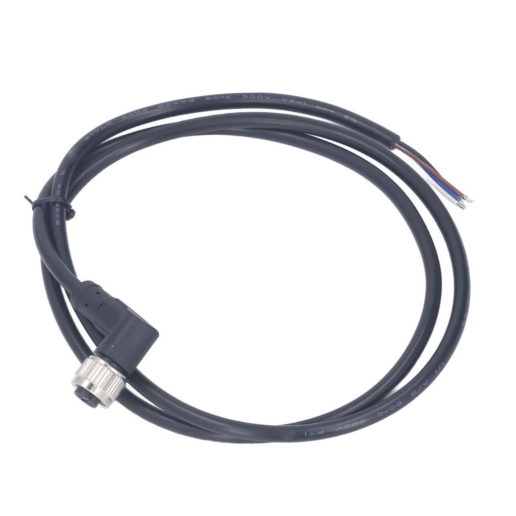 M12 Cable 4 Pin Aviation Socket Electrical Cable Right Angle Female Connector 1M 250V AC DC for Machine Equipment