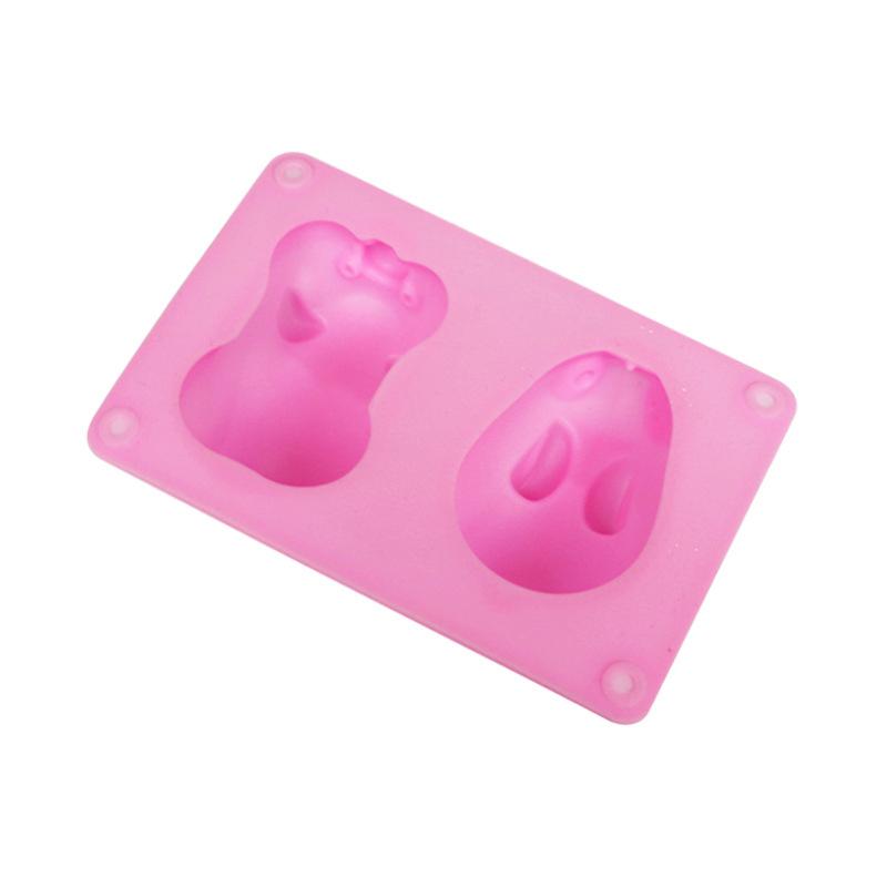 3D Diy Baking Tools Non-Stick Silicone Cake Mold Rabbit Pig Shapes Candy Mold
