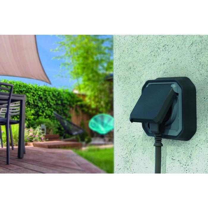 Prise de courant - Plexo - 069860L - 2P+T - Anthracite - IP55 IK08