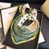 Polka dot cashew print scarf imitation silk retro high-end sunscreen shawl neck square scarf scarf silk scarf headscarf
