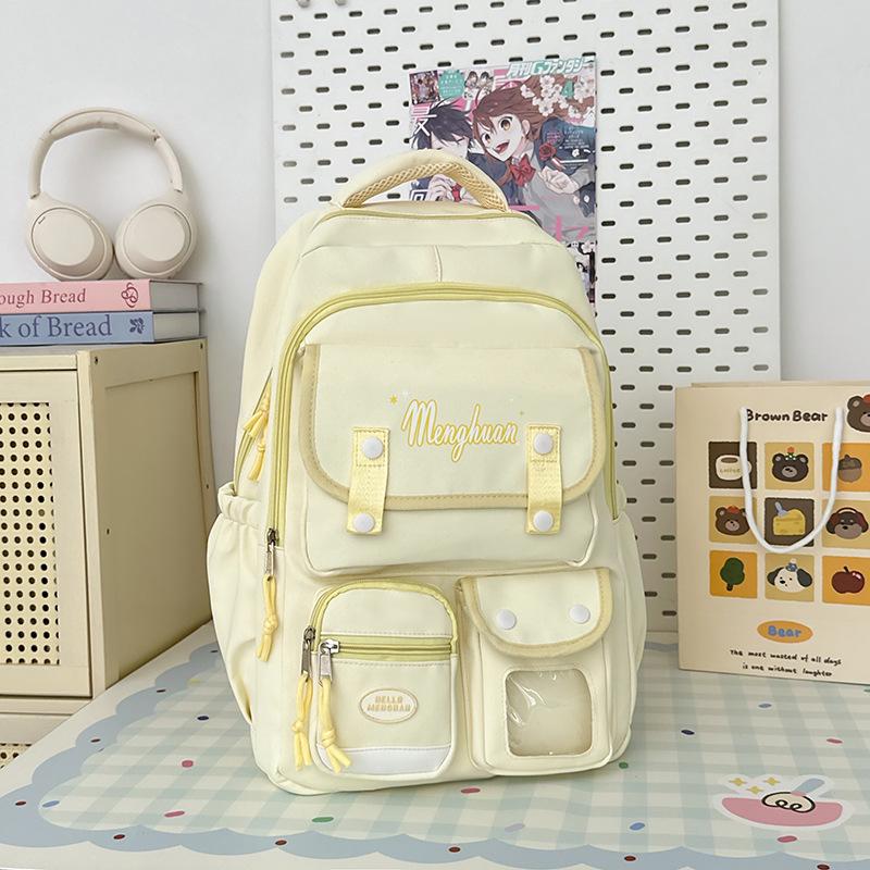 College style fresh and sweet candy color backpack girl multi-compartment large-capacity backpack