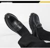 Herren Retro Leder Slipper: Brogue Slipper im britischen Stil mit dicker Sohle für Friseure
