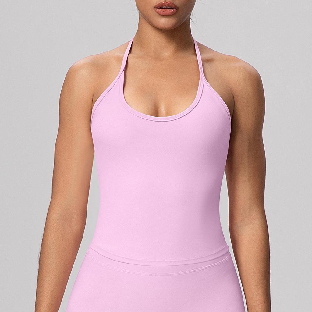 European & American High-Elastic Lace-up Backless Sports Bra for Training & Yoga