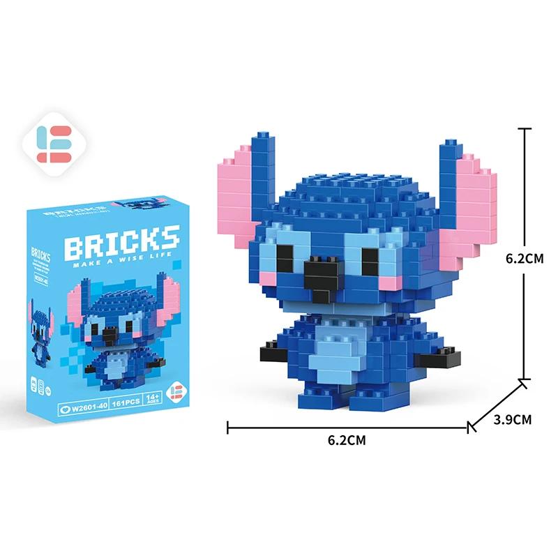 Stitch Building Blocks Anime Kawaii Cartoon mini Action Children's Figures Blocks Bricks Assemble DIY Toys Gift for Kids