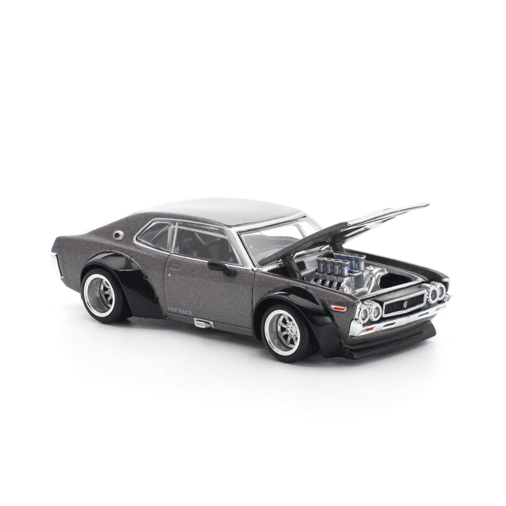 Genesis Company POP RACE Laurel C130 Metallic Gray Finished Model PR640304 1/64