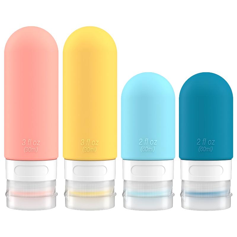 Travel Bottle Set Refillable Bottle Soft Silicone Lotion Container Bottle Portable Travel Essentials Leak Proof Shampoo Bottle