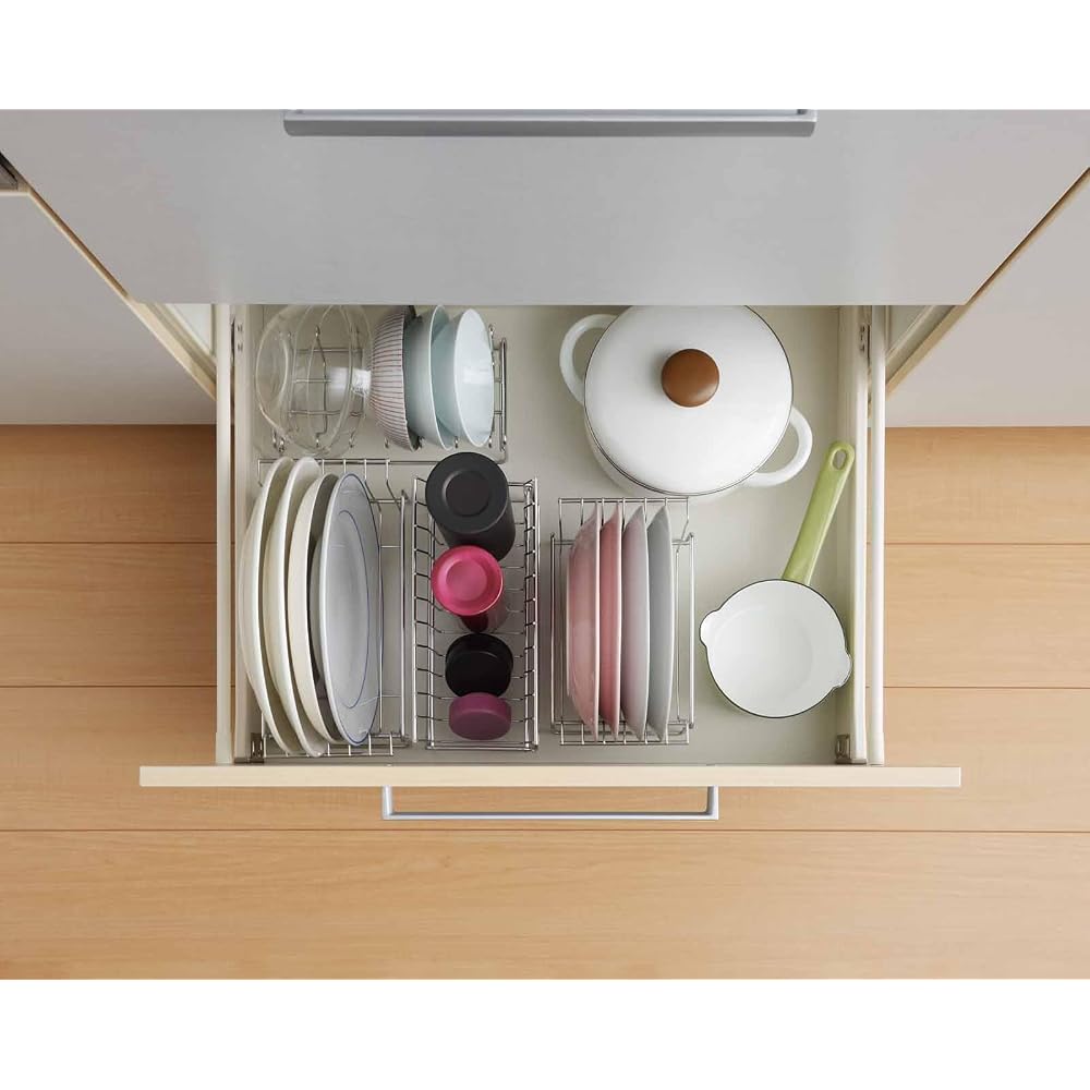 Yoshikawa Dish Drying Rack, Dish Drainer Basket, Made in Japan, to Unify, Bowl Drainer, 1306227,