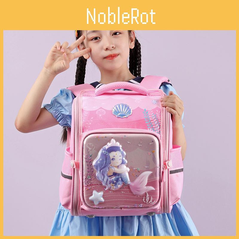 Large Capacity Lightweight Nylon School Backpack With Fun Cartoon Design For Boys And Girls