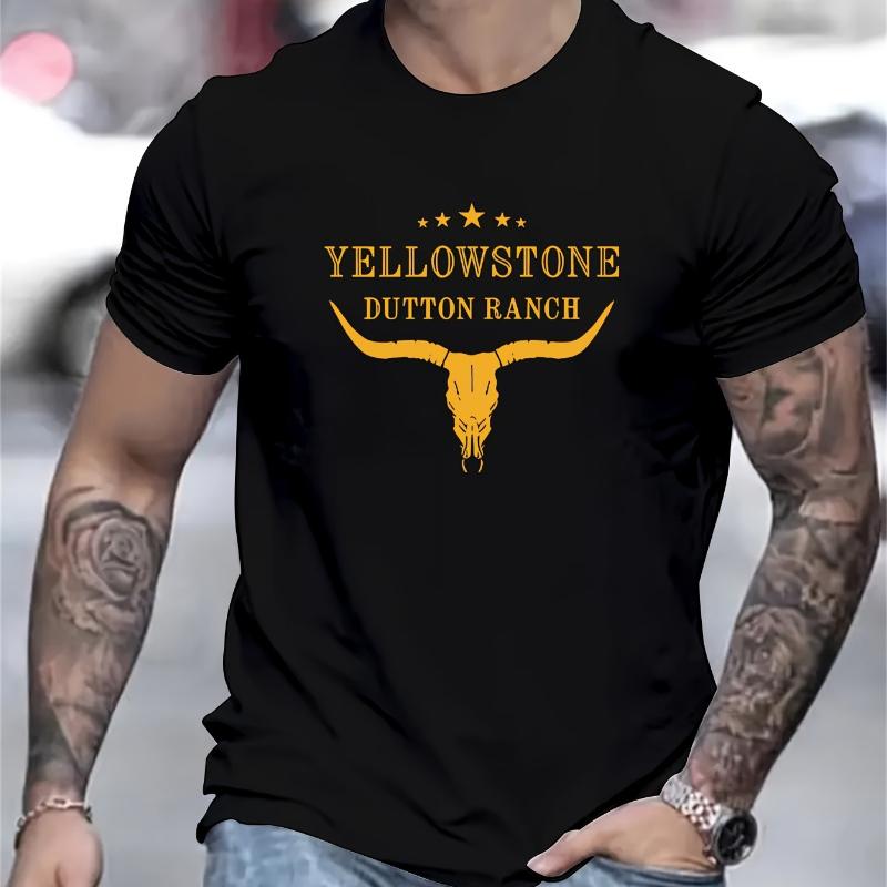 

Футболка Yellowstone Dutton, Легка футболка, Дихаюча, Прохолодна, Зручна в носінні XXL чорний