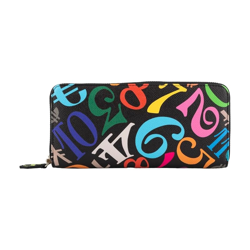 

[Frank Miura] wallet round zipper long wallet men s ladies big money good luck money luck miracle wallet (Rainbow Black)