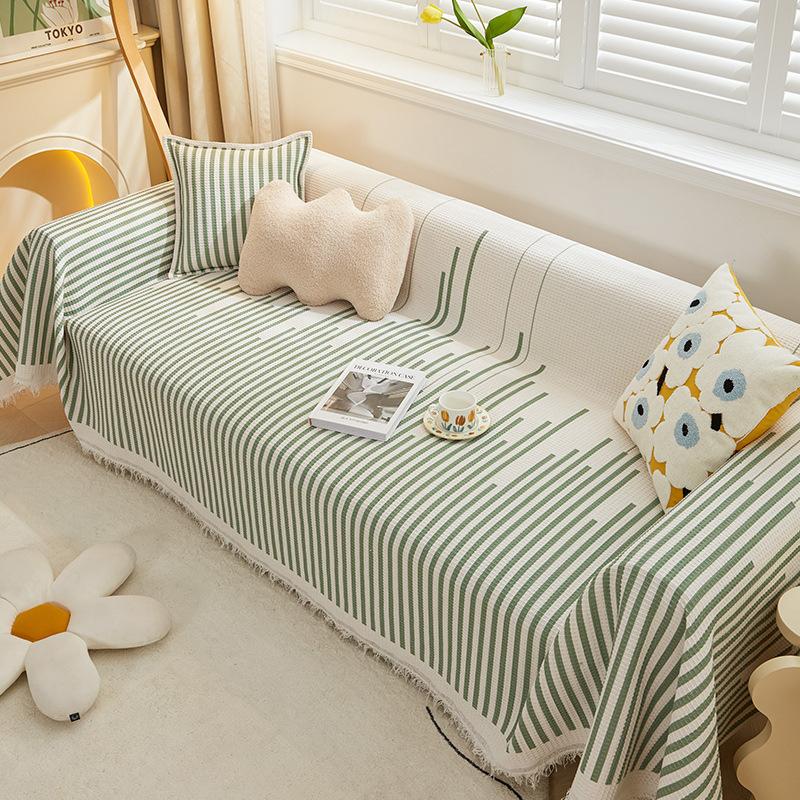 Modern Sofa Cover Throw Fringes Universal Couch Slipcover Sectional Furniture Protector Geometrical Sofa Towel for Pets Dogs