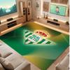 Real Betis Football Print Crystal Velvet Rug, Comfortable Water Absorbent Non Slip Indoor Floor Carpet