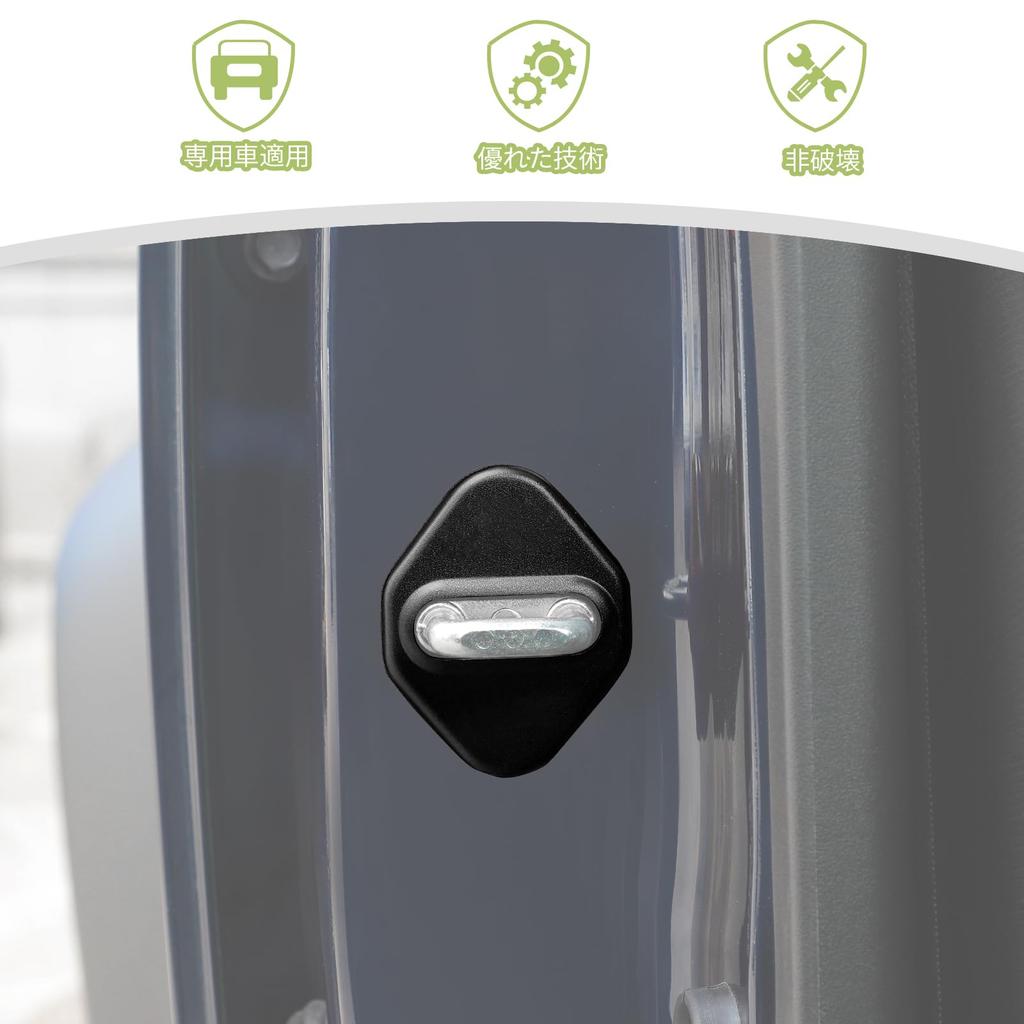 ANTC Dörrlåsskydd för Suzuki Jimny 2019+ Kompatibel ABS Kraftig Enkel