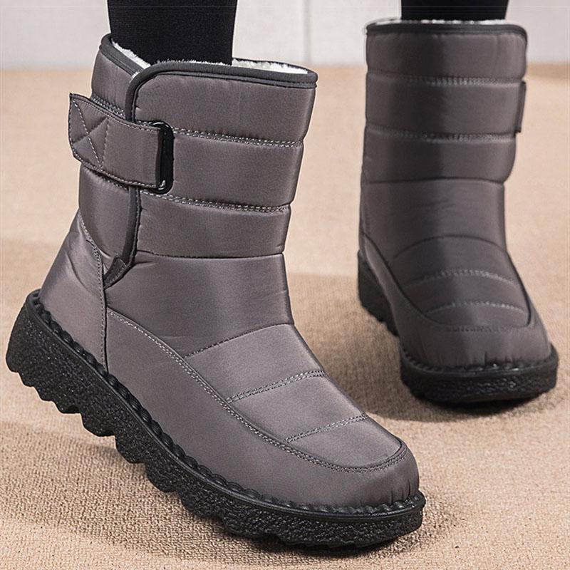 

Boots Low Heels Winter Boots Women Lightweight Snow Boots Fur Footwear Winter Shoes Woman Middle Botas Mujer Combat Shoes 35