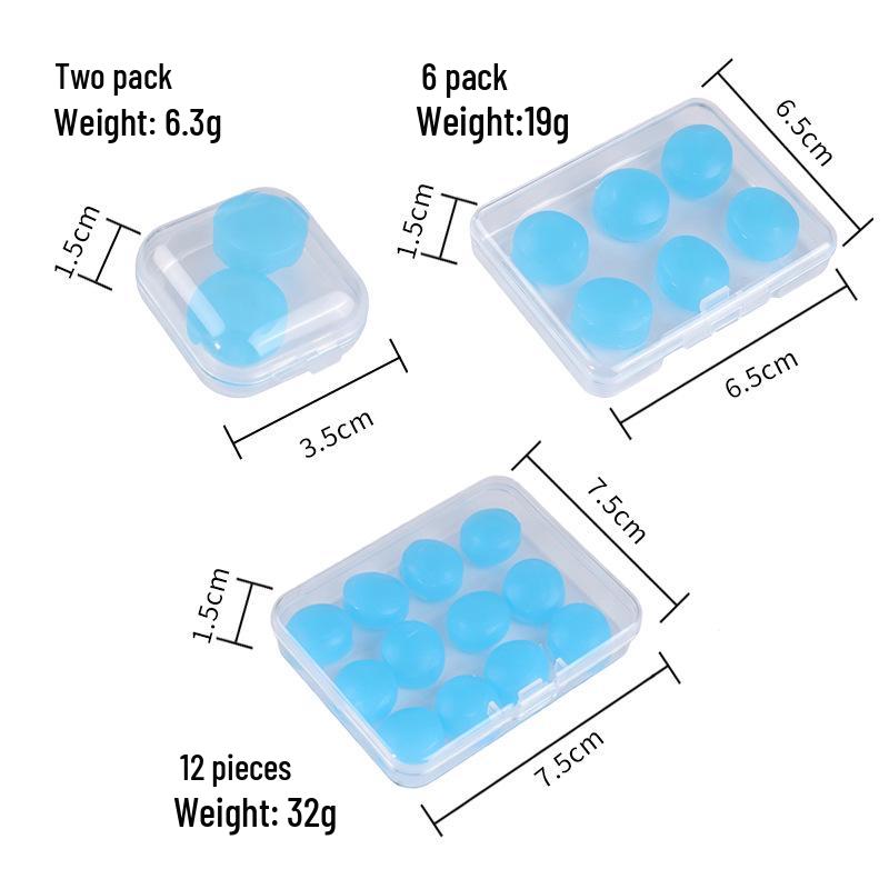Silicone Waterproof Earplugs for Swimming and Bathing - Suitable for Children and Adults