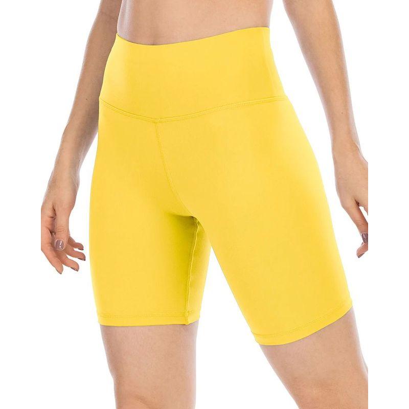 

High Waisted and Buttocks Lifted Bare Pants High Waist Hip Lift Lounge Pants Yellow S