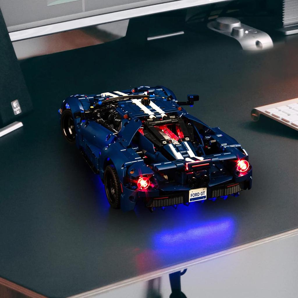 VONADO LED Işık Seti Lego 2022 Ford GT 42154 ile Uyumlu, Uzaktan Kumandalı Technic Ford GT Işık Kiti Lego Araba ile Uyumlu Yetişkinler için 42154 (HAYIR
