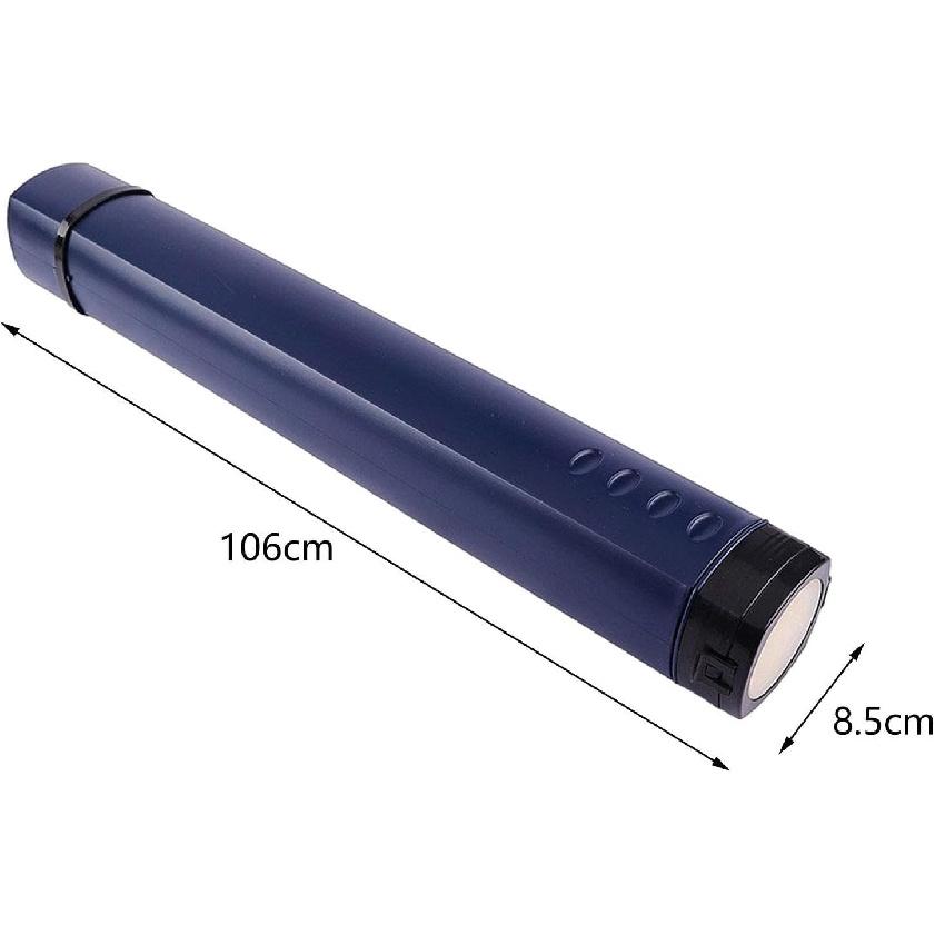 Pouzdro na plány Tube Tube pro ukládání plakátů Rozšiřitelné Ochranné s nastavitelným popruhem Tube pro ukládání dokumentů, pro výkresy, Modré