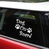 Funny Dog On Board Paw Print Cool Car Decal Decor Window Helmet Laptop Sticker