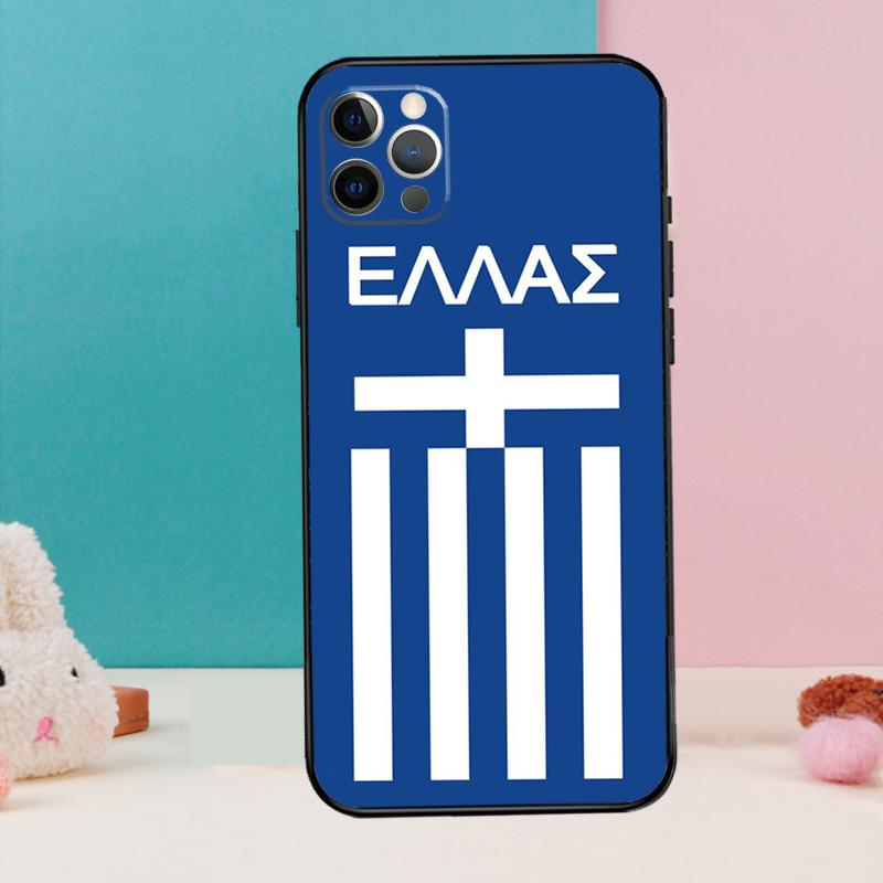 Greece Greek National Flag Case For iPhone 14 13 12 11 15 16 Pro Max X XR XS Max 14 Plus Soft Back Cover