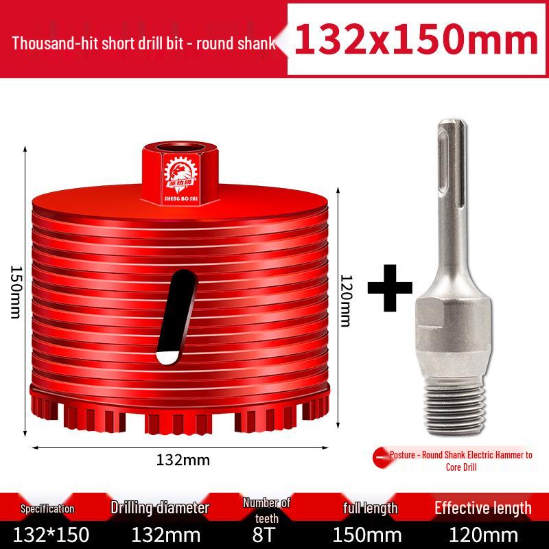 Compact Electric Hammer Water Drill Bit Set for Sharp Hole Opening in Range Hood, Wire Box, and Wall.