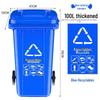 100L Heavy-Duty Outdoor Waste Bin with Lid