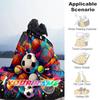 1PC Custom Name Sports Ball Celebration flannel blanket versatile,all-season throw suitable for the living room,bedroom,camping,travel,and gift