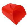 Large Feed Scoop with Side Handle Plastic Enclosed Bucket Shovel for Sand Ice Cereals Livestock Dry Food Red