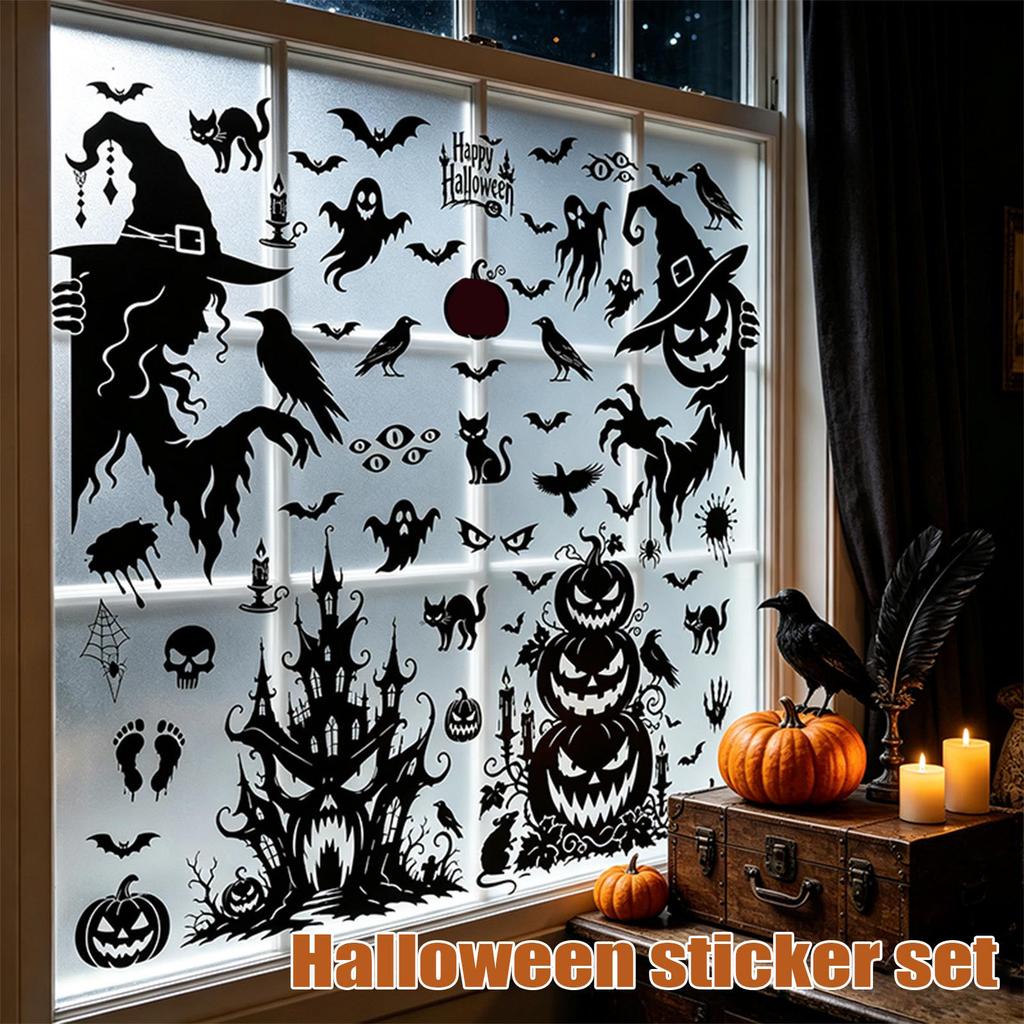 Halloween Sticker Set for Decorations, Scrapbooking and Party Favors - 50 Pack Assorted Designs