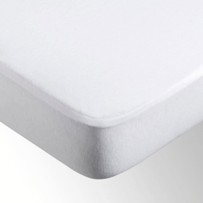 Protège-matelas - Les Ateliers du Linge - 140 x 190 cm - Imperméable - Microfibre - Blanc