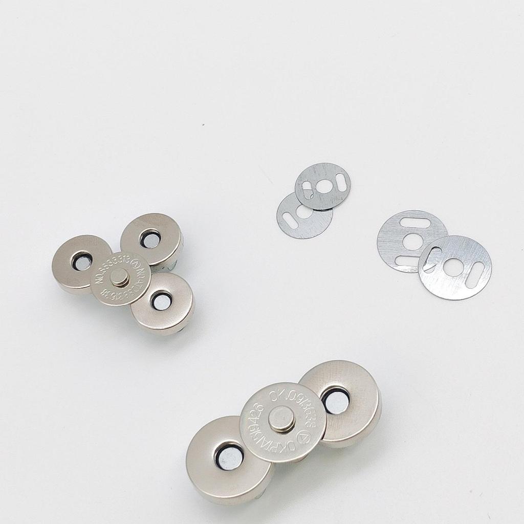 20 Strong Magnetic Snap Button Sets: No-Sew Metal Fasteners for Bags and Clothing