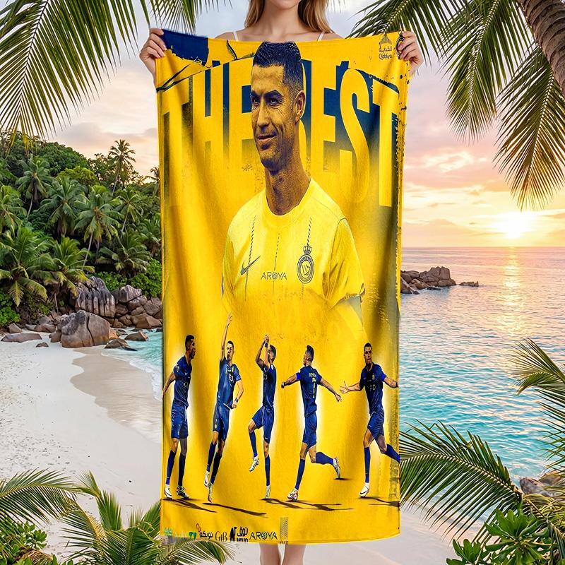 Asciugamano da Spiaggia Cristiano Ronaldo Morbido Microfibra Asciugamano Estivo Asciugatura Rapida Assorbente per Spiaggia Piscina Viaggio