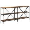 Console Table with Shelf Reclaimed Wood Look 160 x 30 x 75 cm Engineered Wood