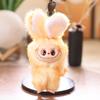 Cute Vinyl Rabbit Plush Toy Keychain Adorable Bunny Bag Charm Pendant Doll Ornament For Backpack Decor