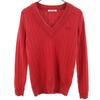 Long Sleeve V-neck Layered Knit 34 Red Sweater Women Used